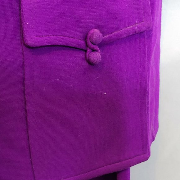 Purple Polyester Pants Suit Vest 2 Piece Sir Gal Norben No Size Tag Approx Small - Picture 6 of 16
